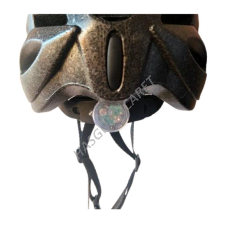 Hsgl  Bisiklet Kask Vernıon Siyah Mavi Flaşörlü Beden L 57-62 Bisi