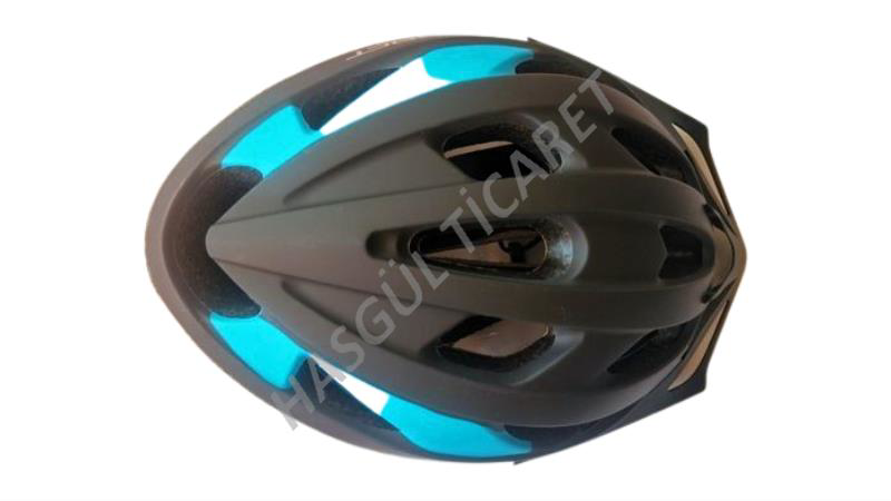 Hsgl  Bisiklet Kask Vernıon Siyah Mavi Flaşörlü Beden L 57-62 Bisi