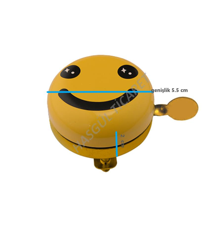 Hsgl Bisiklet Sarı Yüksek Sesli Metal Emoji ) Gülümse Yüz Zil Bis