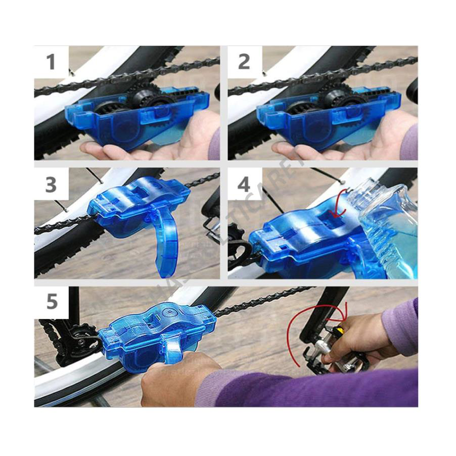 Hsgl  Bisiklet Zinciri Fırcalı Temizleme Aparatı Mavi