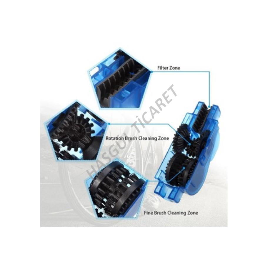 Hsgl  Bisiklet Zinciri Fırcalı Temizleme Aparatı Mavi