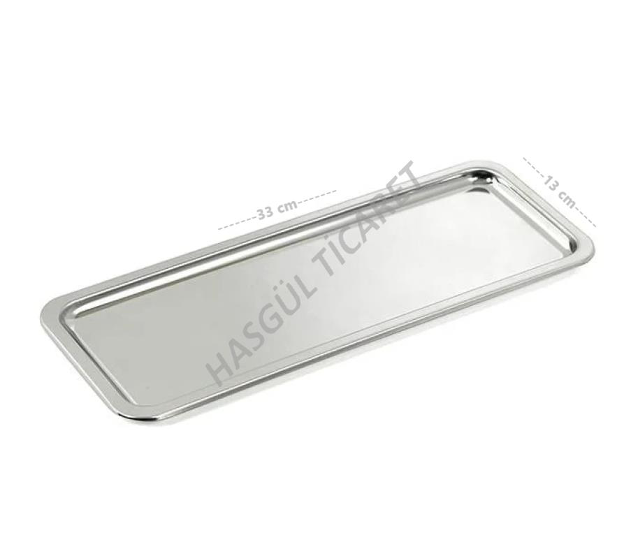Hsgl  Çelik Pastane Servis Tepsisi No:1  33Cm X 13Cm