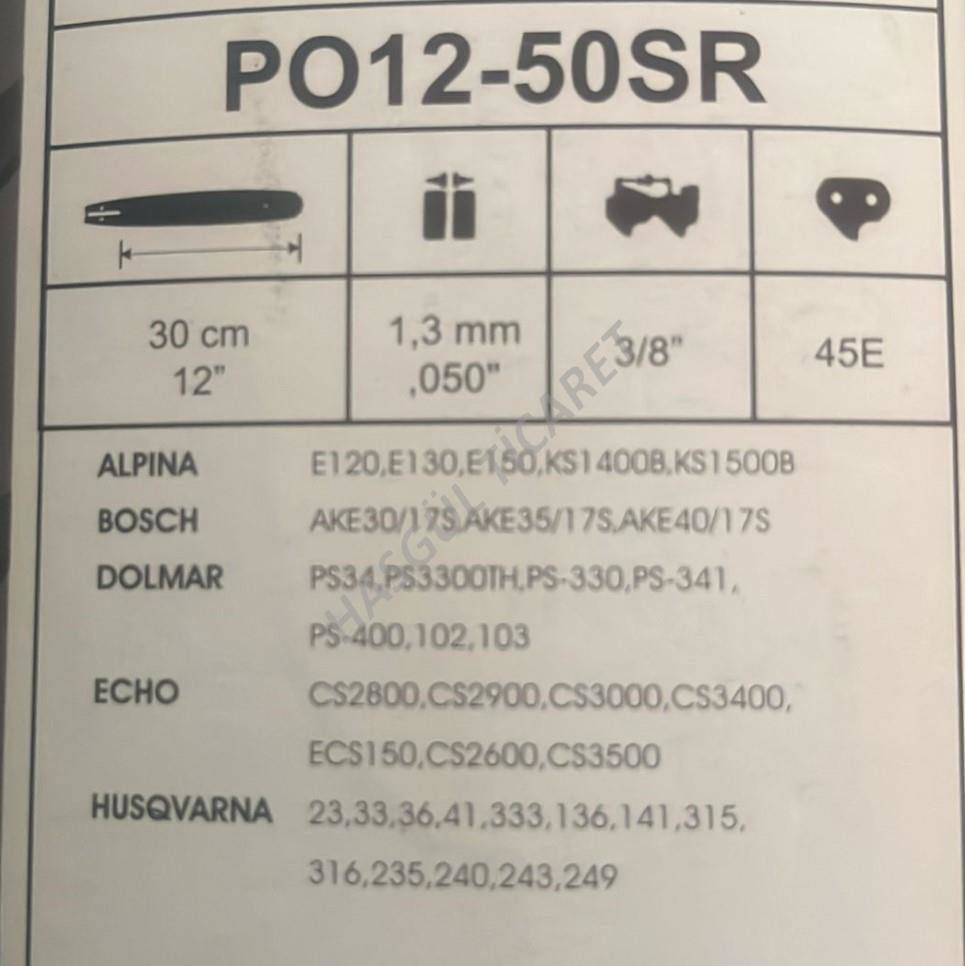 Hsgl Motorlu Testere  91 22.5 Diş Kılavuz Pala alpına bosch dolma