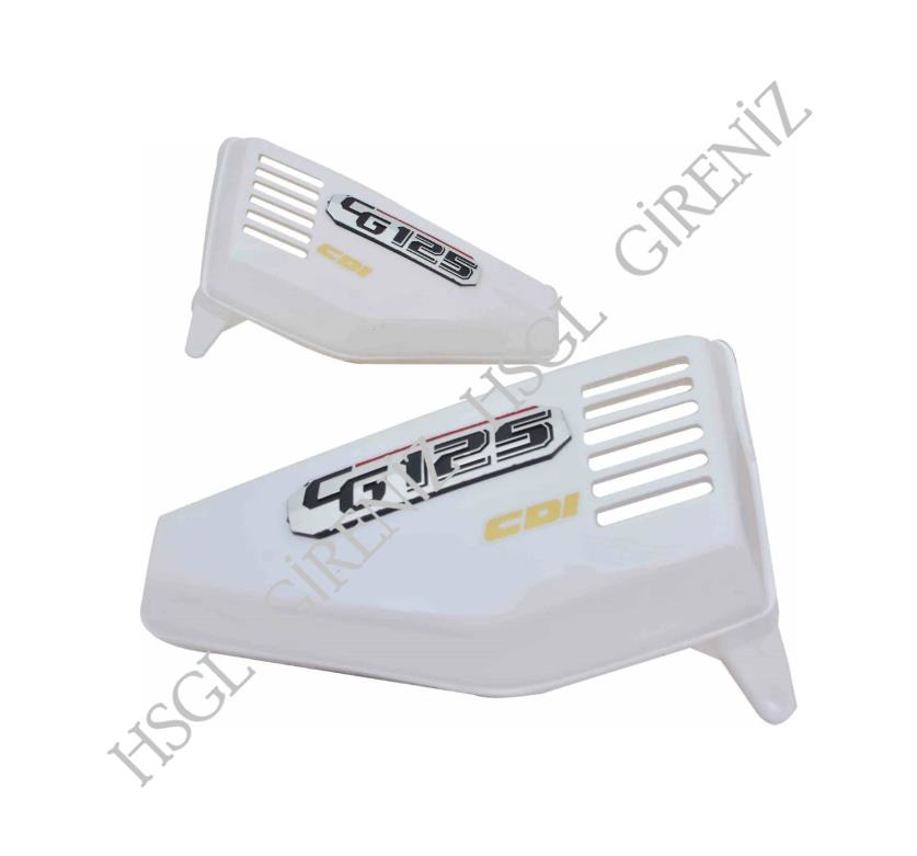 Hsgl  Motosiklet Cg Yan Kapak Takimi  Beyaz Sol  Sağ Kapak Dayanik