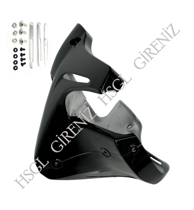 Hsgl  Motosiklet Motor Alt Rüzgarlik Siyah  Cg Uyumlu Dayanikli Al