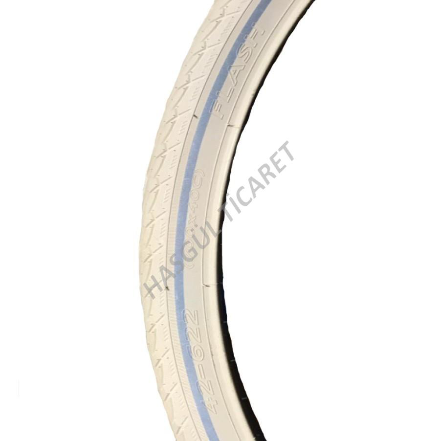 Hsgl Yol Bisiklet  Flash Reflektörlü Dış Lastik 700X40C Krem