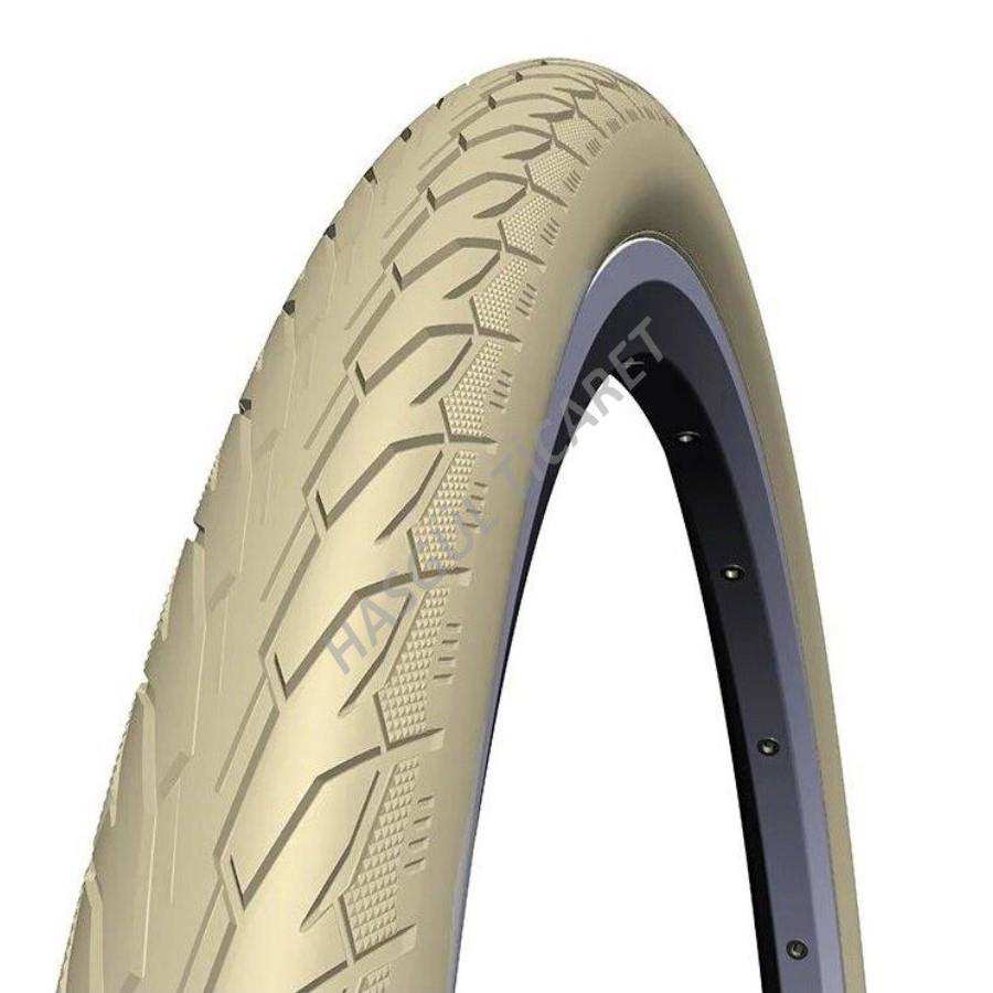 Hsgl Yol Bisiklet  Flash Reflektörlü Dış Lastik 700X40C Krem