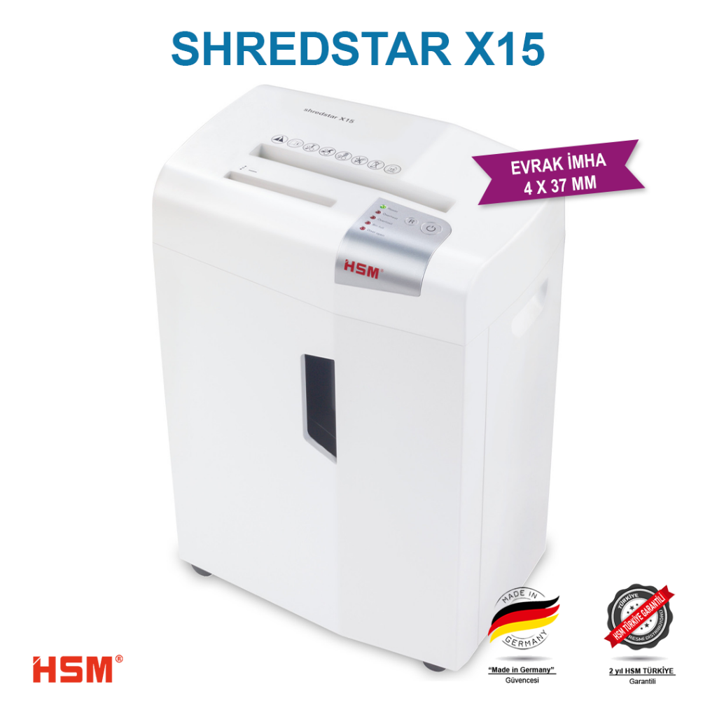 HSM SHREDSTAR X15 Evrak İmha Makinesi / Kağıt Kırpma Makinesi - C