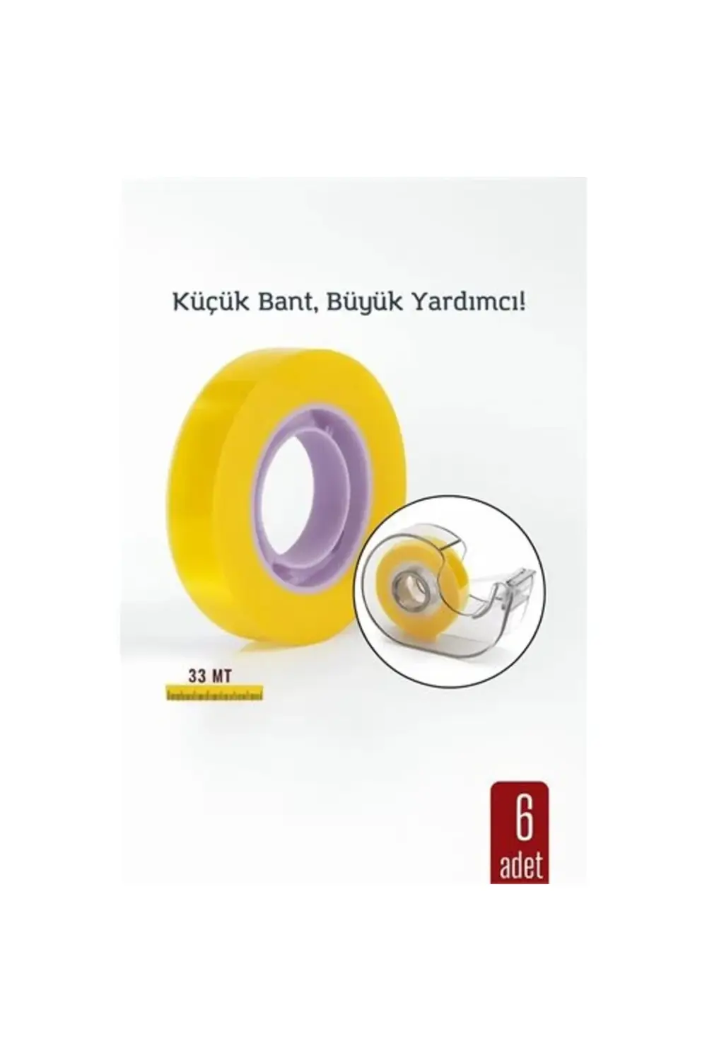 HSNET 6 lı paket Para Bandı Küçük Makinelere 12MM 33 mt Küçük Mak