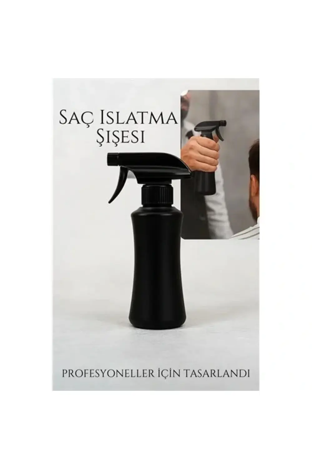 HSNET Berber Kuaför Saç Islatma Şişesi 300 ml Valf Sistemli Geniş