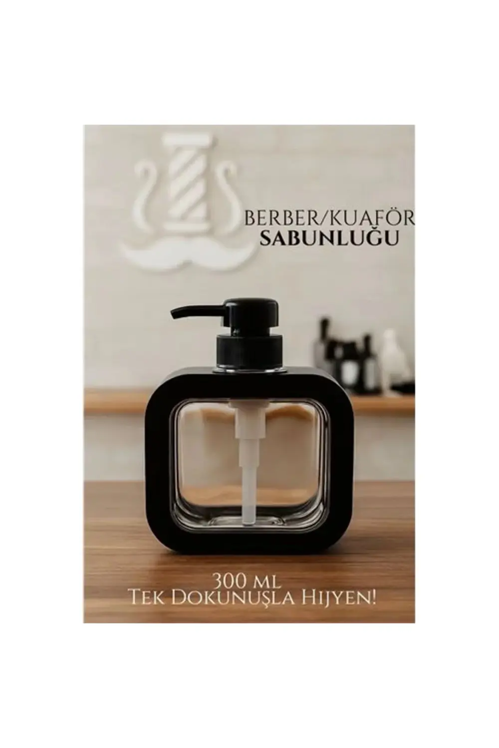 HSNET Berber Sabunluğu – Modern Pompalı Dispenser | Sıvı Sabun Şa