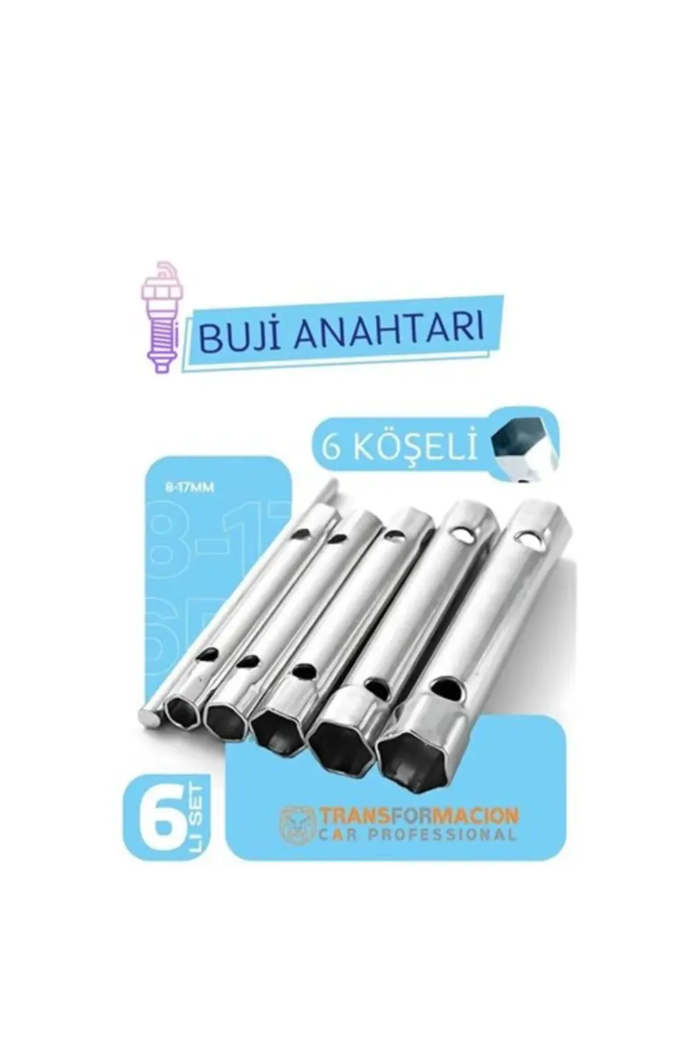 HSNET Buji Sökme Takma Anahtarı - Torklu 5 Ebat Buji Anahtarı