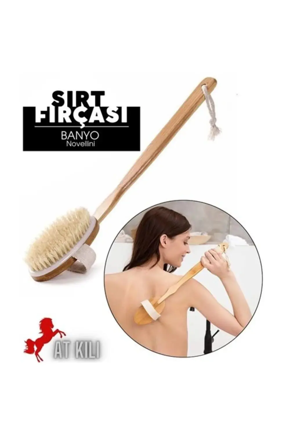 HSNET Novellini Doğal Banyo Sırt ve Selülit Fırçası