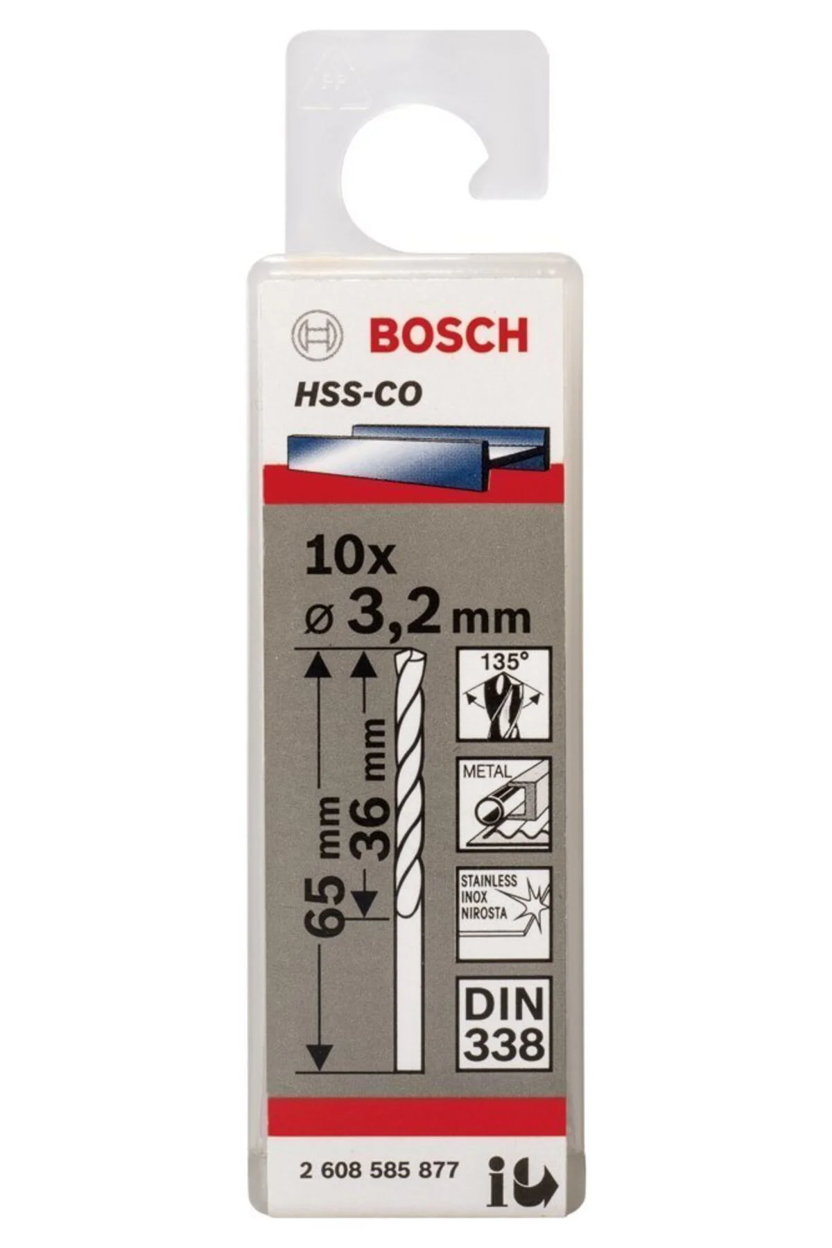Hss-Co 3,2*65 Mm 10'Lu Paket