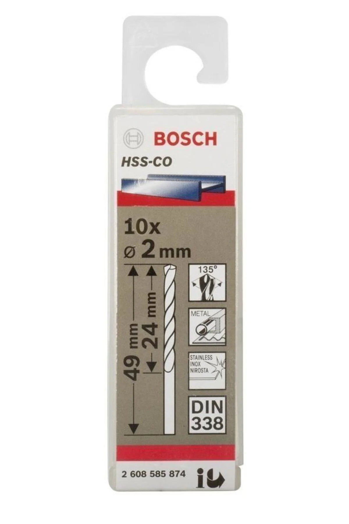 - Hss-co Metal Matkap Ucu 2*49 Mm 10'lu Paket