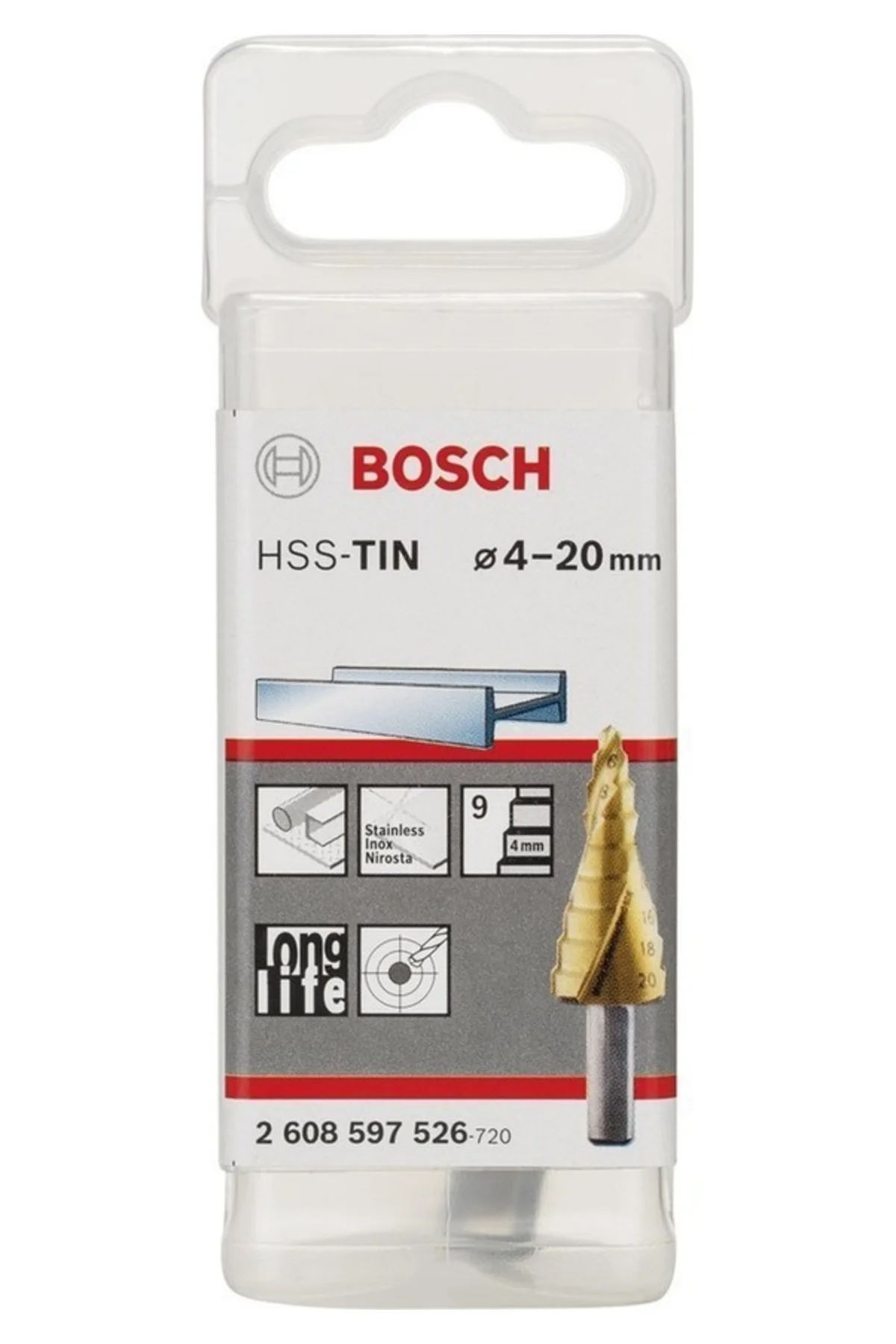 HSS-TiN 9 Kademeli Matkap Ucu 4-20 mm