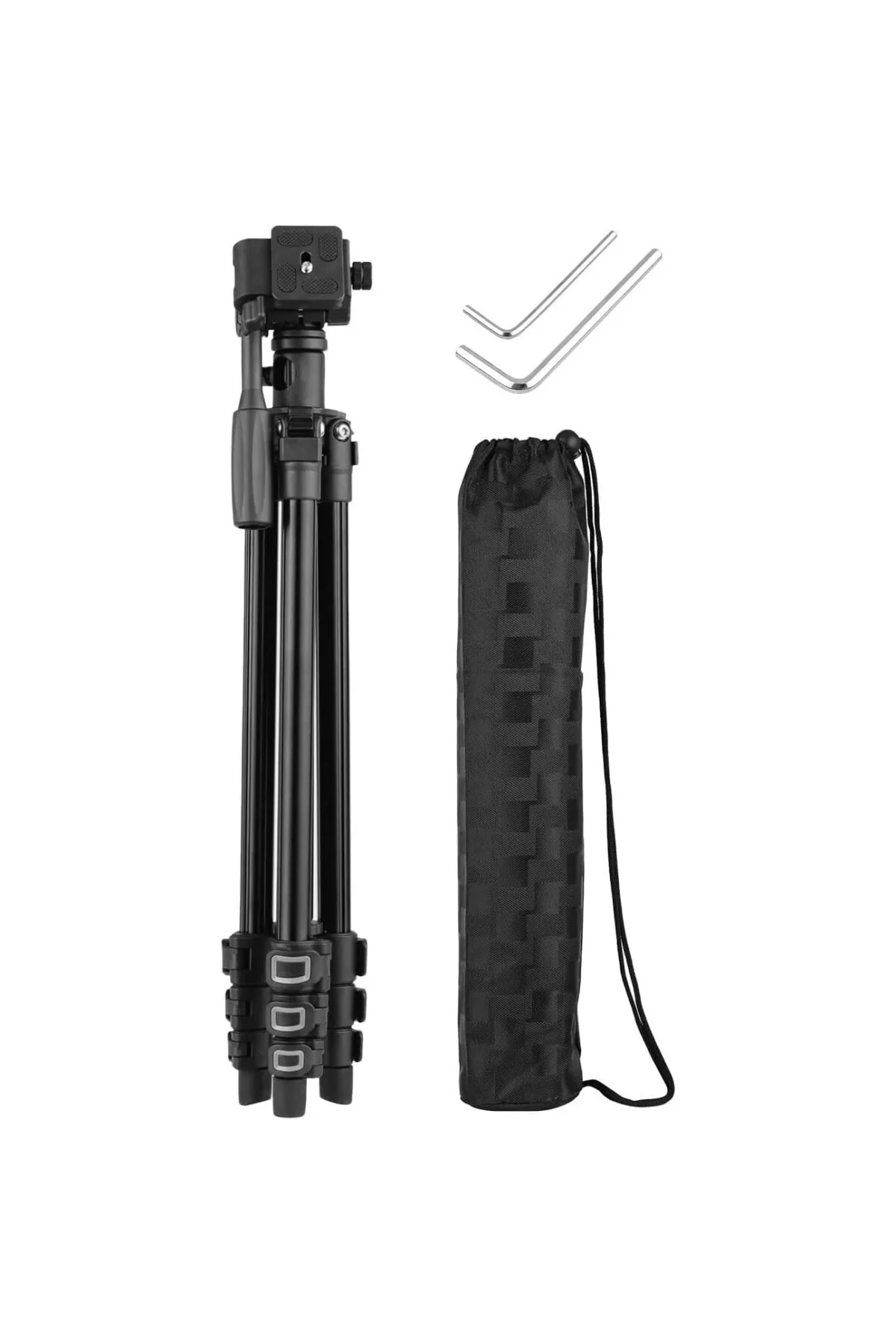 HT-T02 Profesyonel Tripod 154 Cm Yatay Kullanım Çok Fonksiyonlu Panoramik Kafa 360 Derec