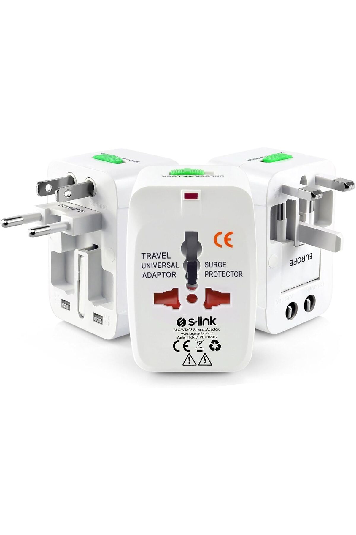 htcx SLX-WTA03 Beyaz Universal Seyahat Adaptoru LifeModax 1005813