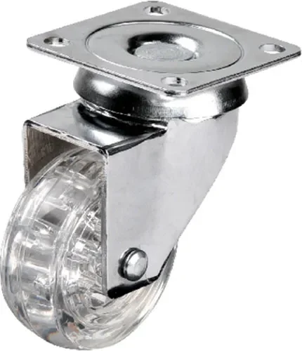 Hts 301 - 50x20 Mm Şeffaf Makaralı Tablalı Teker