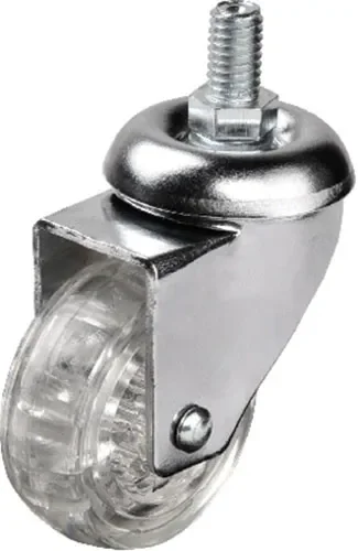 Hts 302 - 50x20 Mm Şeffaf Makaralı Vidalı Teker