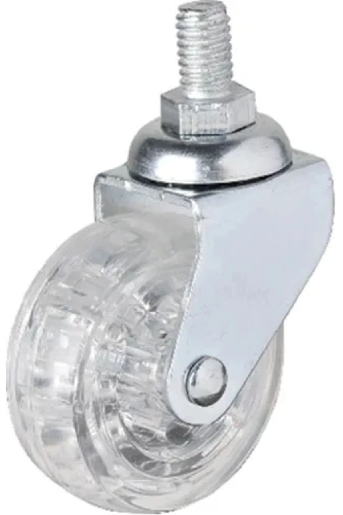 Hts 326 - 50x20 mm Şeffaf Makaralı Vidalı Teker 4 Adet