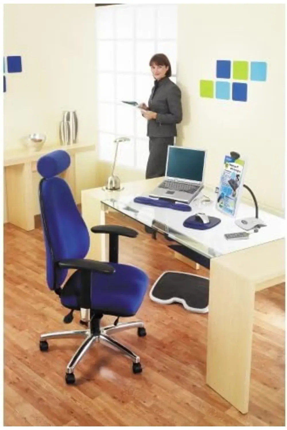 httphop 64271 Bilek Destekli Köpük Fare Pedi, Mavi NewDesingshop