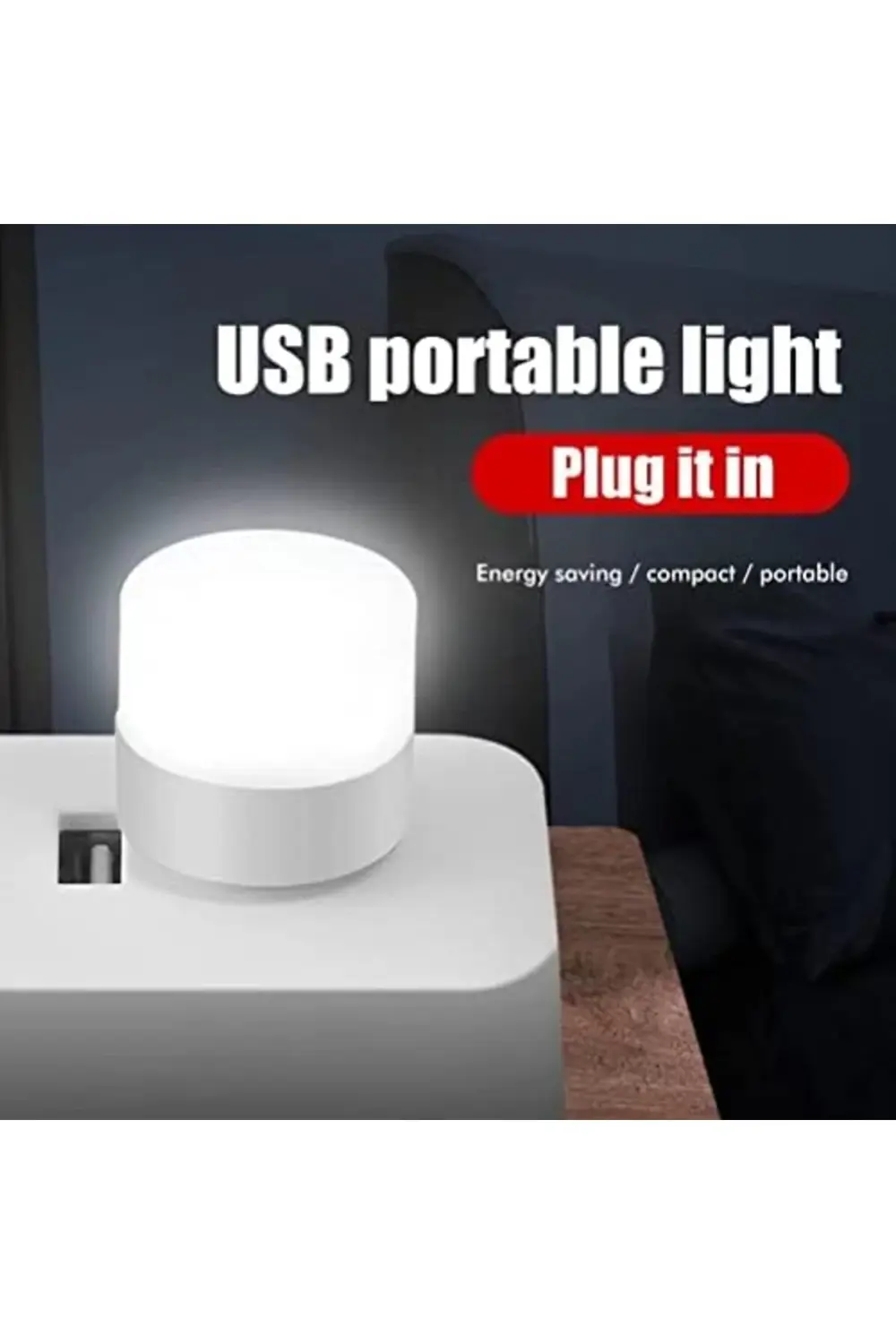 httphop Mini USB LED Işık, 1W Enerji Tasarruflu, Gece Aydınlatma,