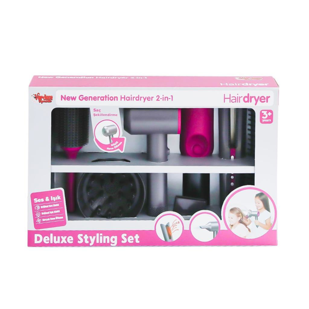 HUA-1019 Sesli ve Işıklı 2IN1 LüSaç Şekillendirici Set Oyuncak