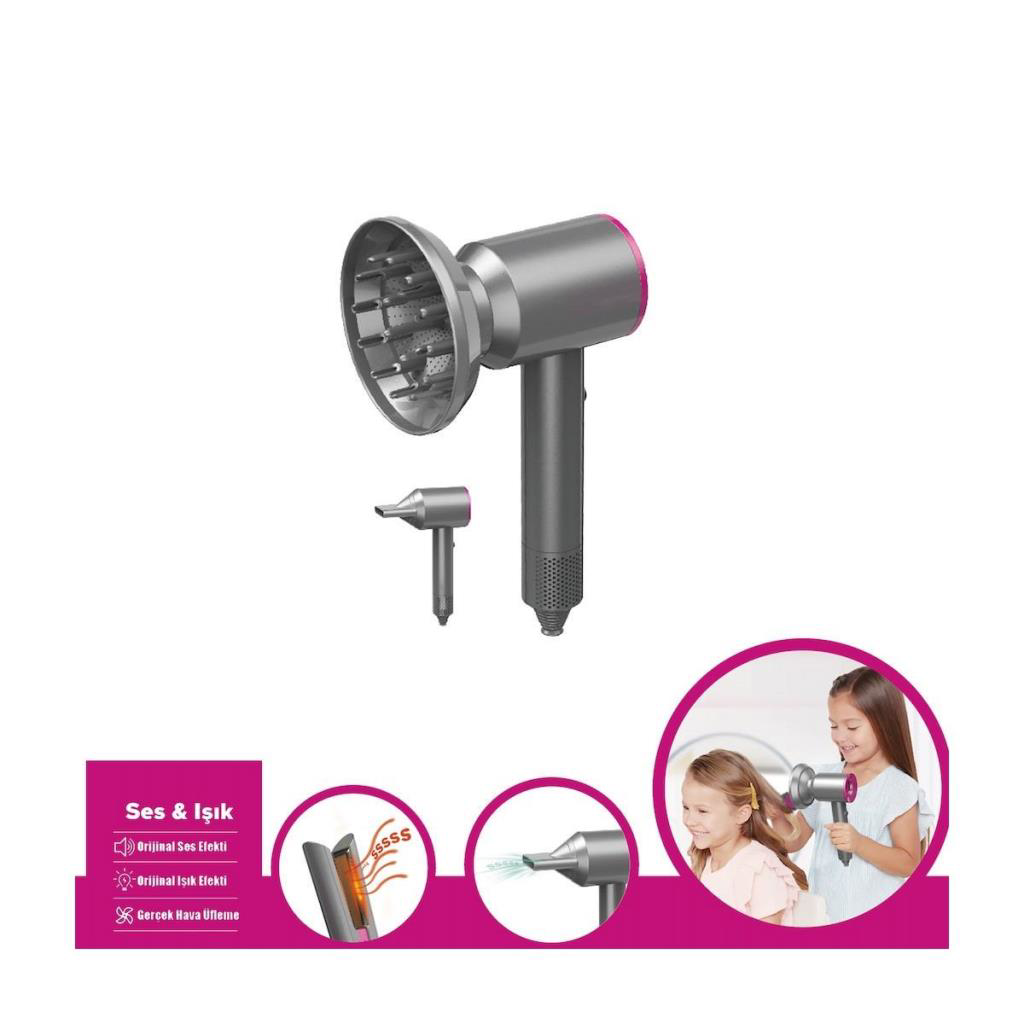 HUA-1019 Sesli ve Işıklı 2IN1 LüSaç Şekillendirici Set Oyuncak