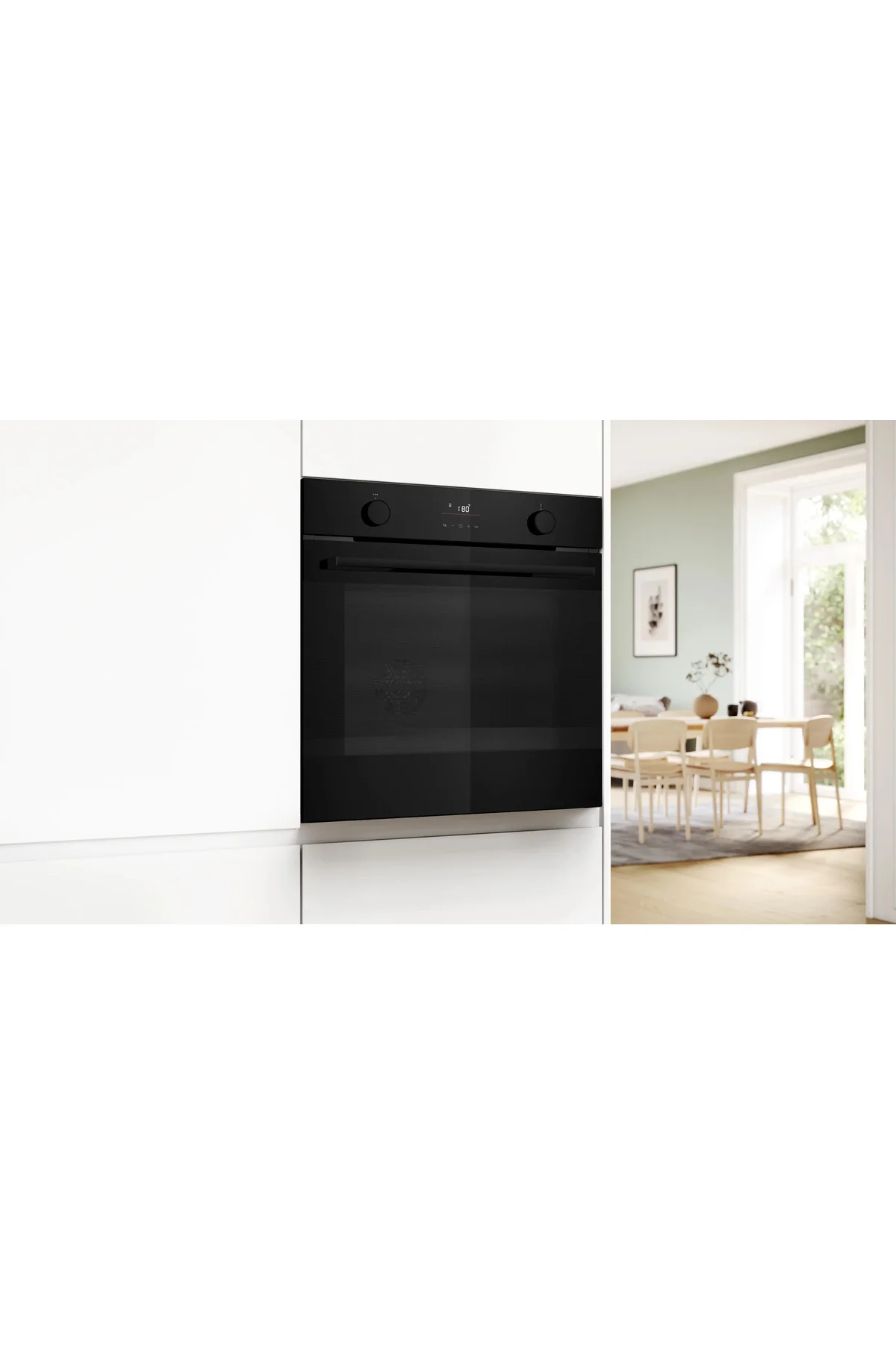 HUA736EA0T 76 Lt Buhar Destekli Siyah Ankastre Fırın