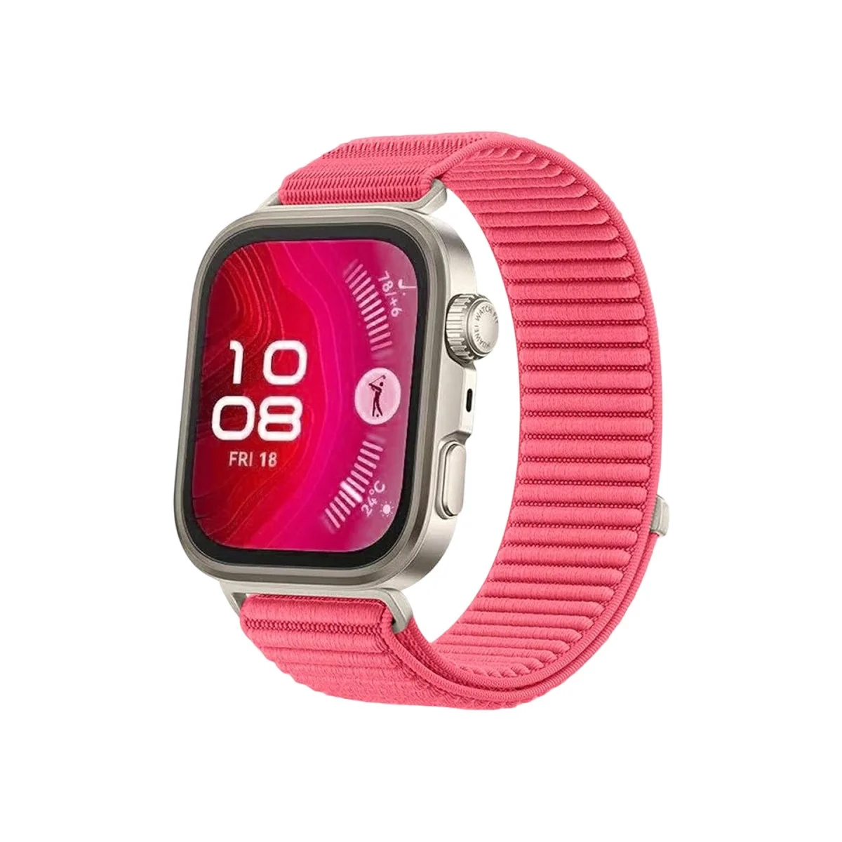 Huawei Fit 4 Braid Kordon (saat Değildir) - Rose Huawei Fit 4 Braid Kordon (saat Değildir) - Rose