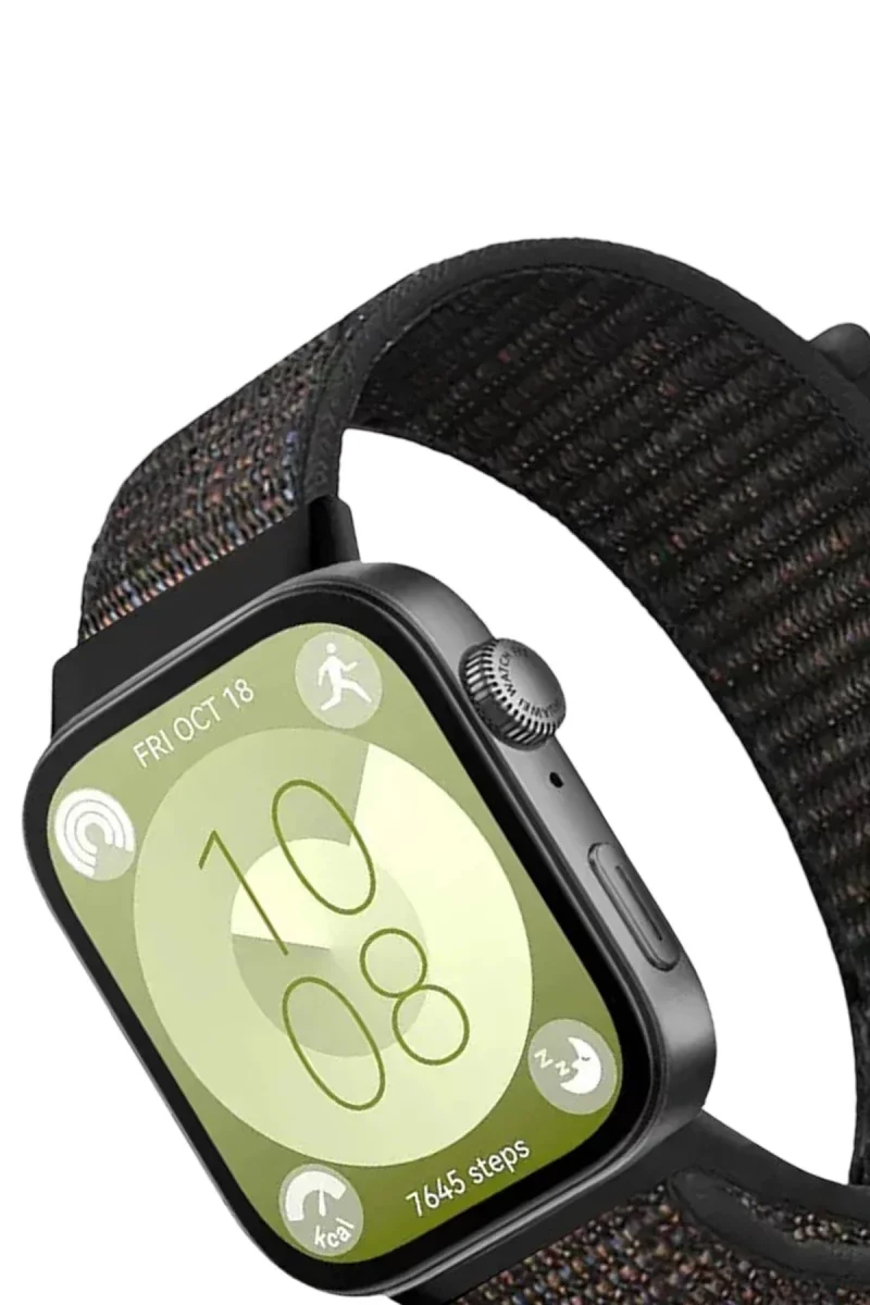 Huawei Fit 4 Hasırlı Cırtcırtlı Kordon - Siyah Huawei Fit 4 Hasırlı Cırtcırtlı Kordon - Siyah