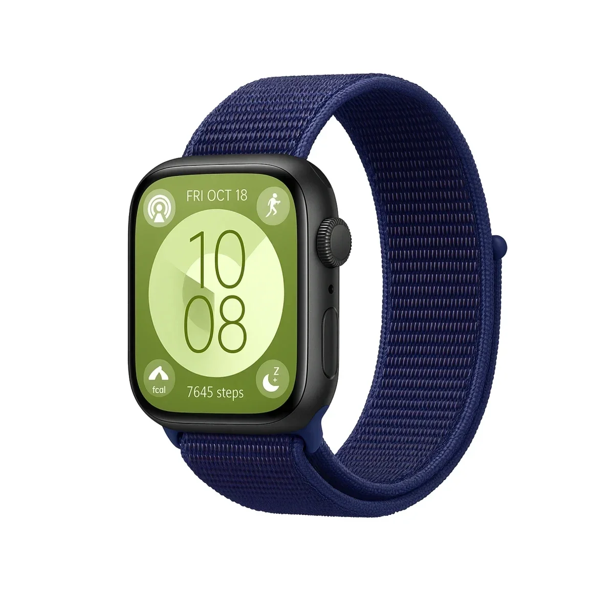 Huawei Fit 4 Hasırlı Cırtcırtlı Kordon - Lacivert-Mürdüm
