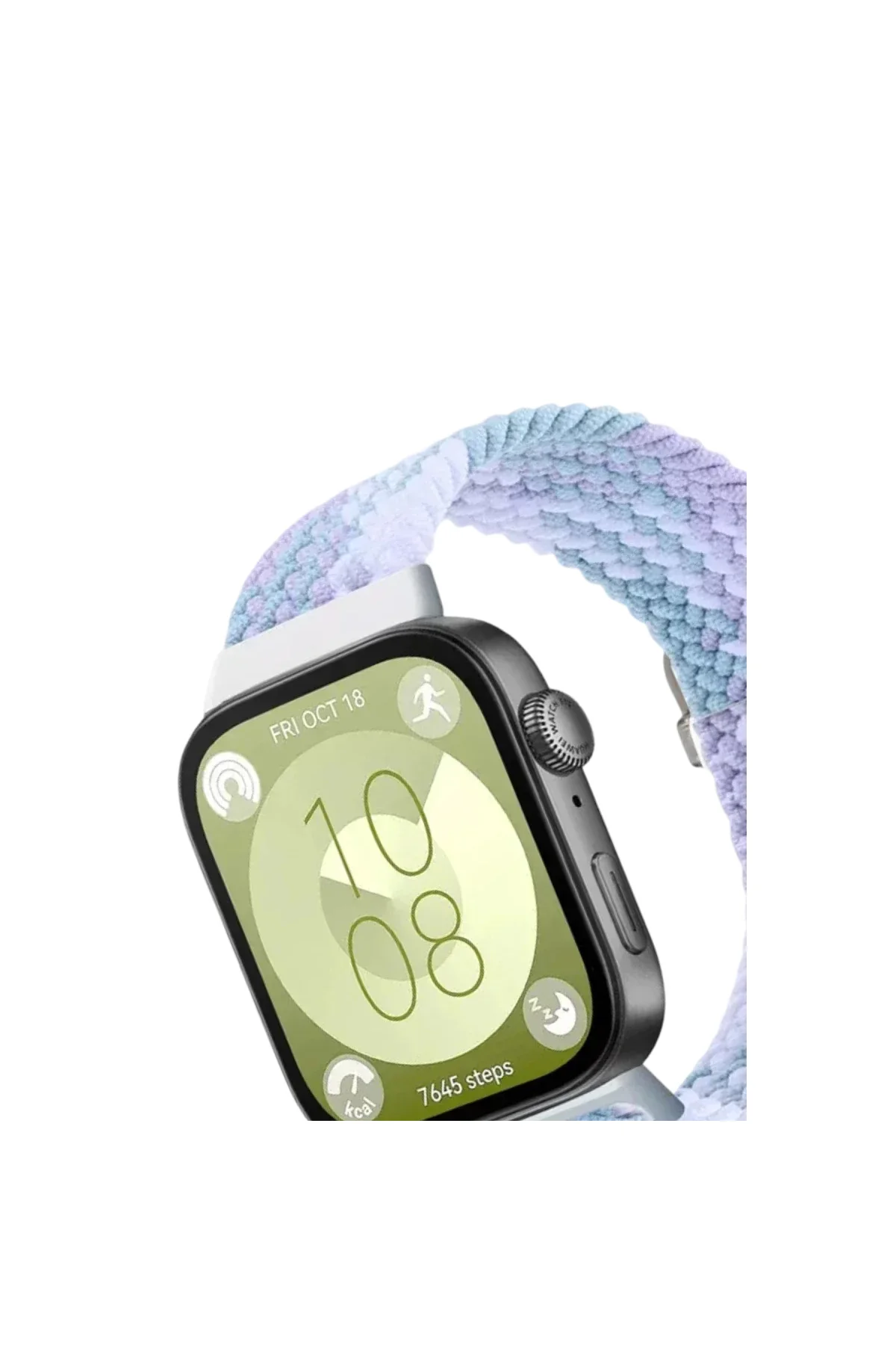 Huawei Fit 4 Star Kordon - Lila-Beyaz Huawei Fit 4 Star Kordon - Lila-Beyaz