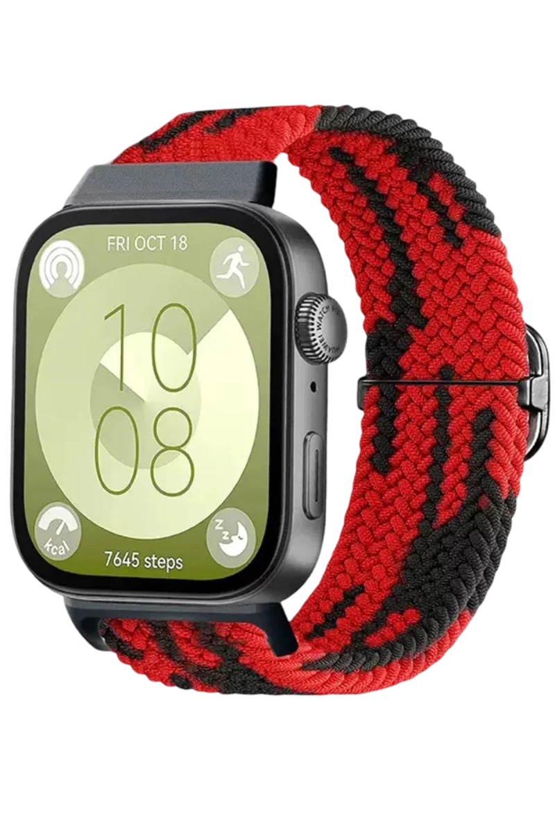 Huawei Fit 4 Star Kordon - Kırmızı-Siyah Huawei Fit 4 Star Kordon - Kırmızı-Siyah