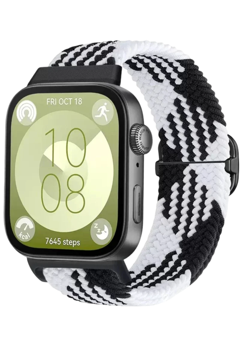Huawei Fit 4 Star Kordon - Siyah-Beyaz