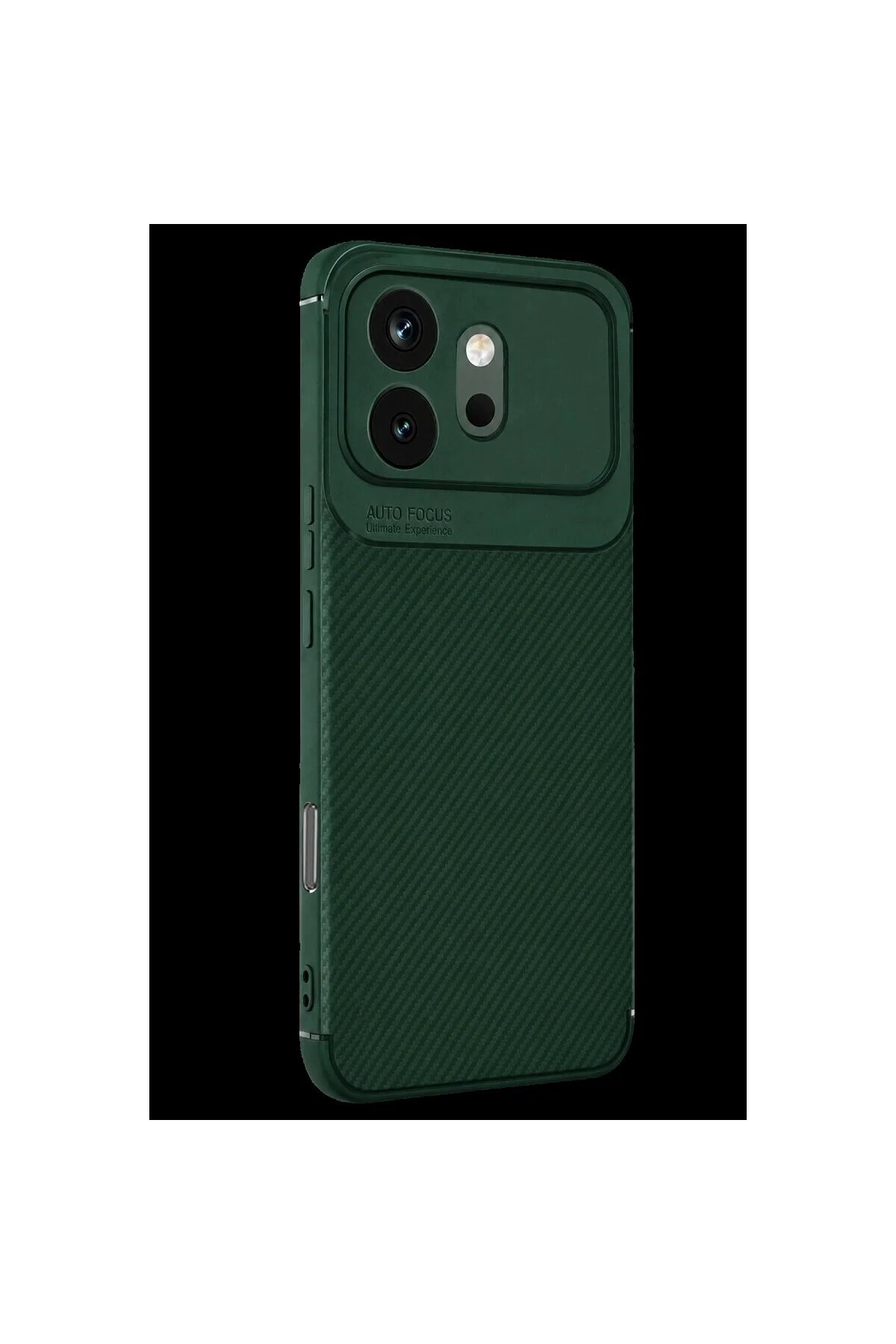 Huawei Honor 600 Auto Focus Karbon Kapak - Koyu Yeşil