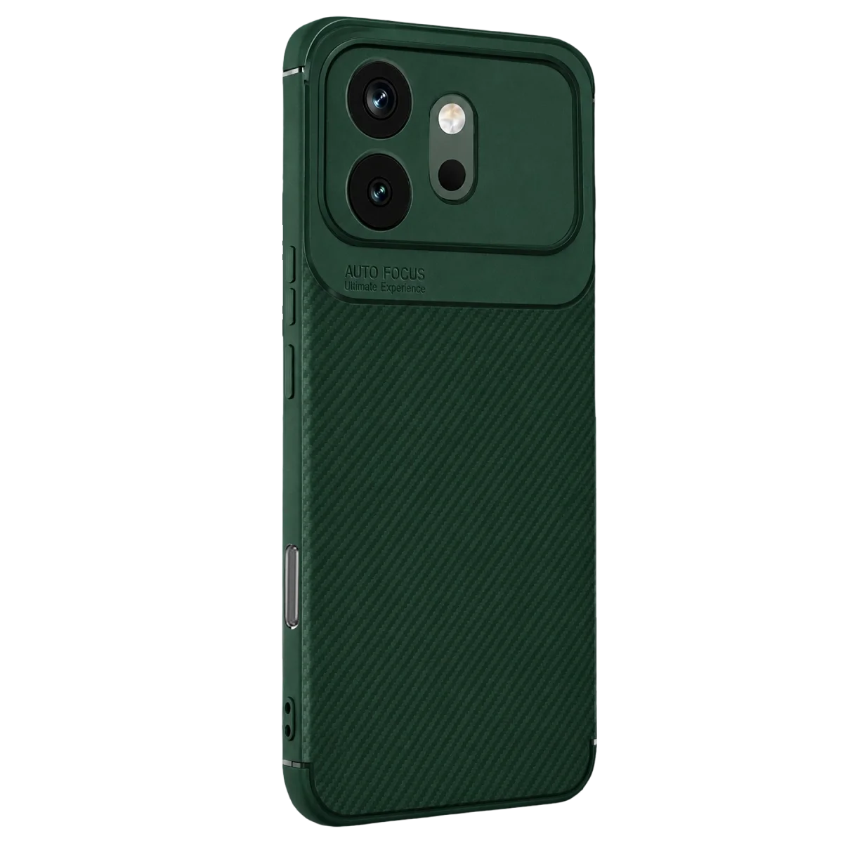 Huawei Honor 600 Auto Focus Karbon Kapak - Koyu Yeşil
