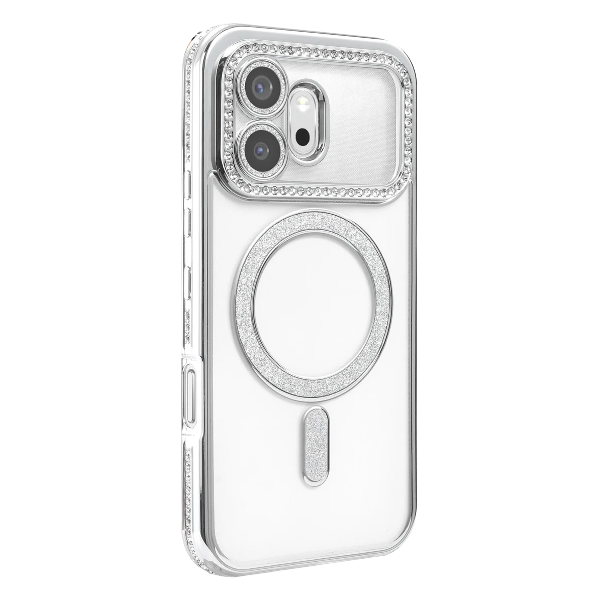 Huawei Honor 600 Joke Simli Magneticsafe Kılıf - Gümüş