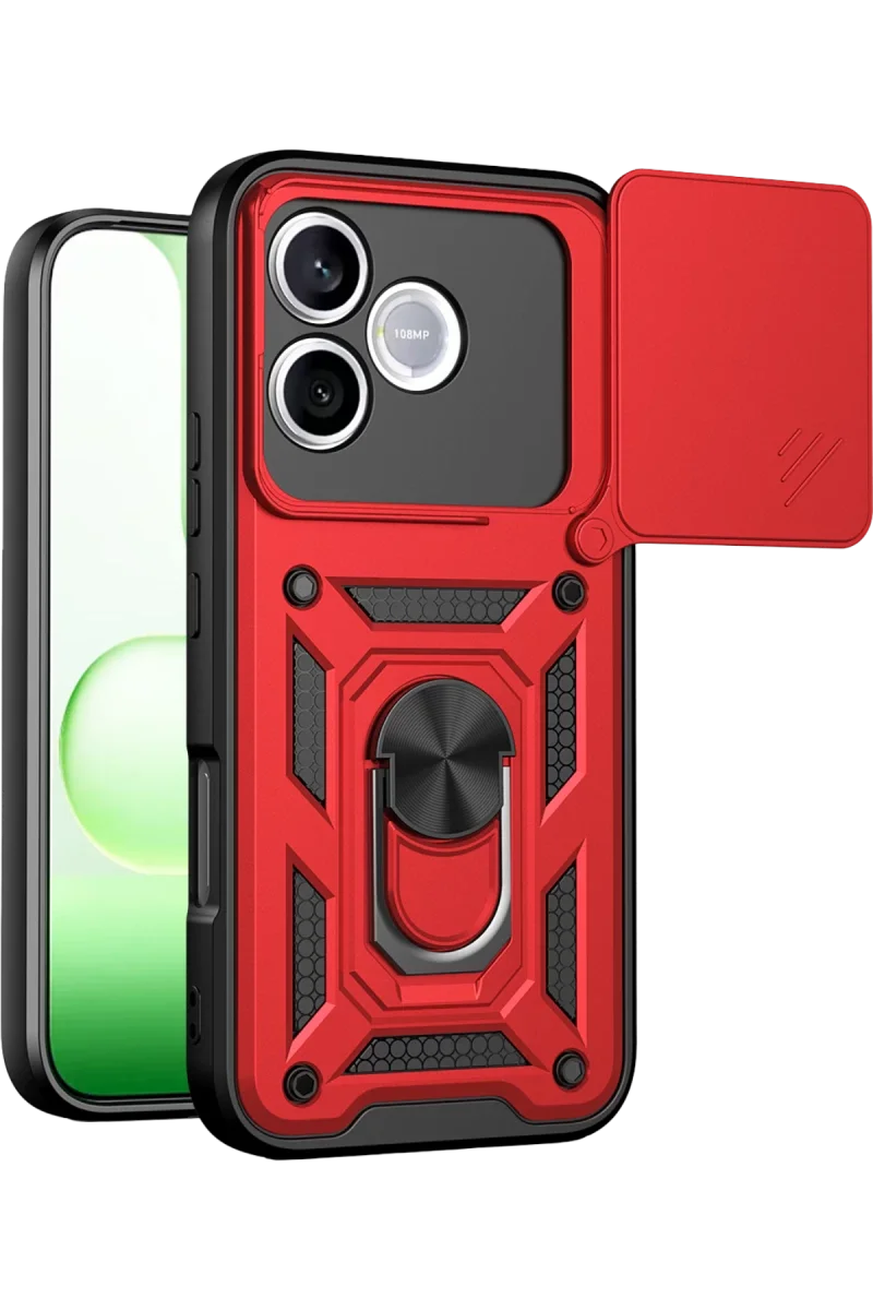 Huawei Honor 600 Lite Pars Lens Yüzüklü Silikon - Kırmızı Huawei Honor 600 Lite Pars Lens Yüzüklü Silikon - Kırmızı