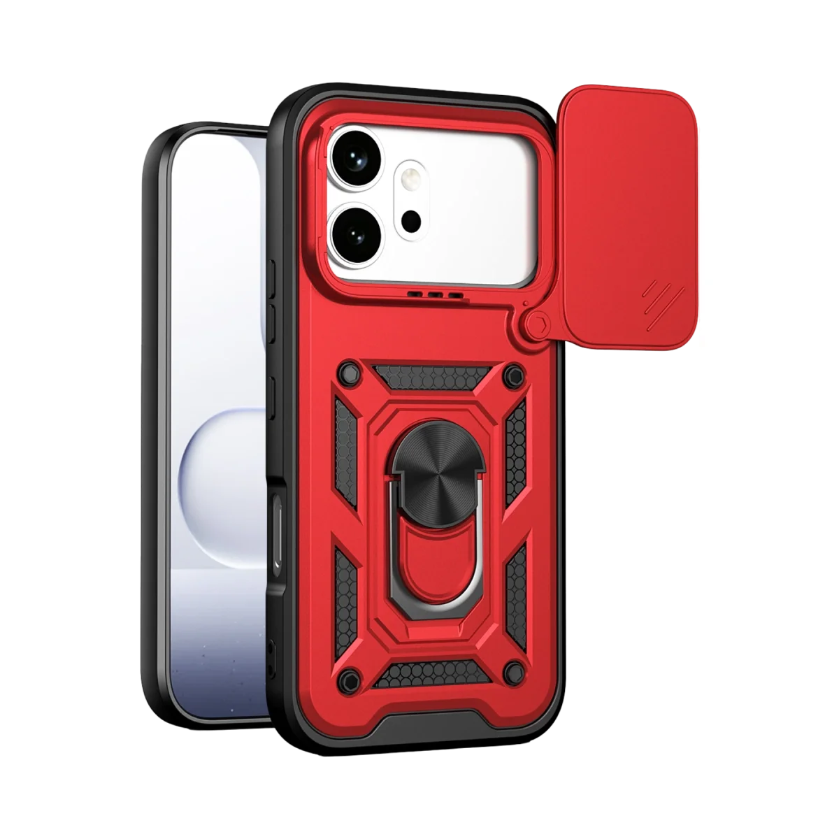 Huawei Honor 600 Pars Lens Yüzüklü Silikon - Kırmızı Huawei Honor 600 Pars Lens Yüzüklü Silikon - Kırmızı