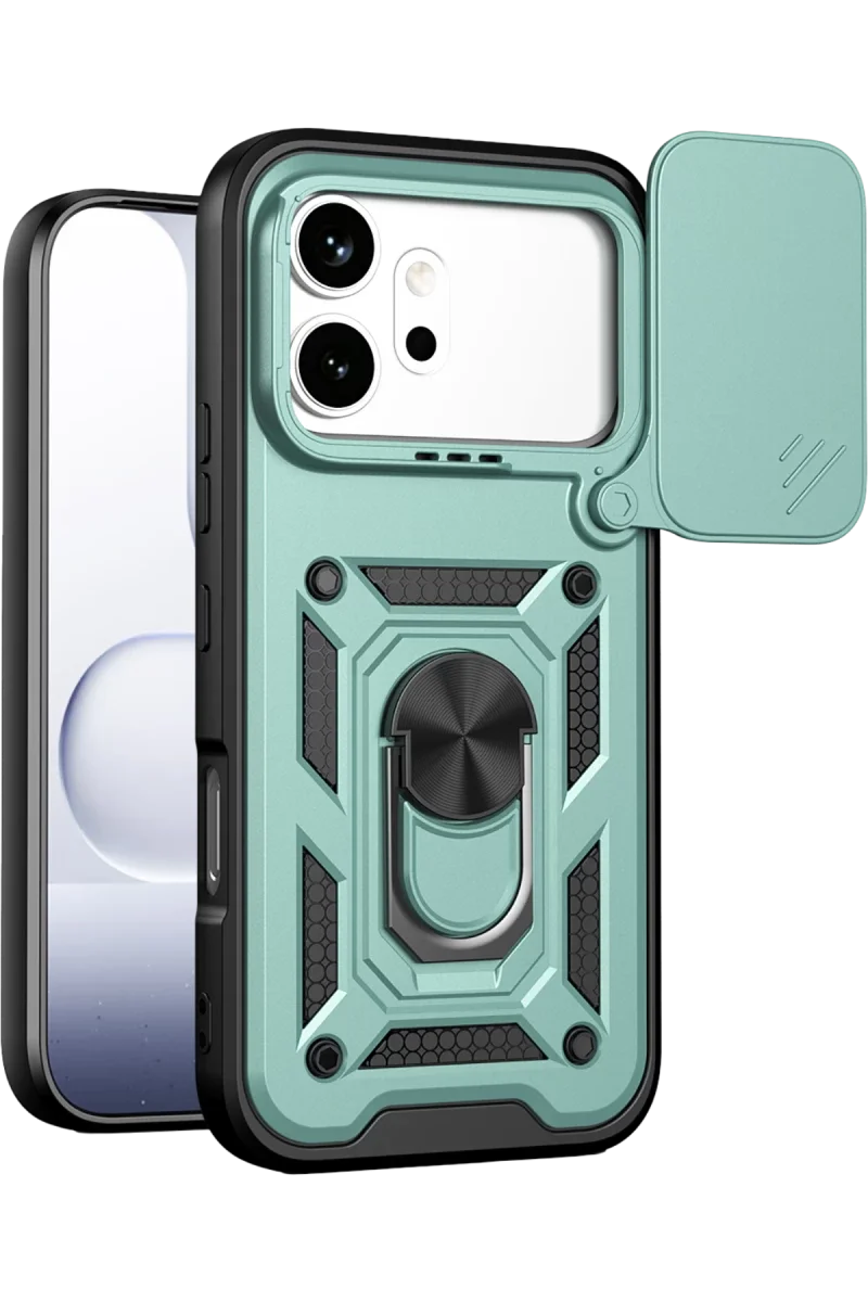Huawei Honor 600 Pars Lens Yüzüklü Silikon - Yeşil Huawei Honor 600 Pars Lens Yüzüklü Silikon - Yeşil