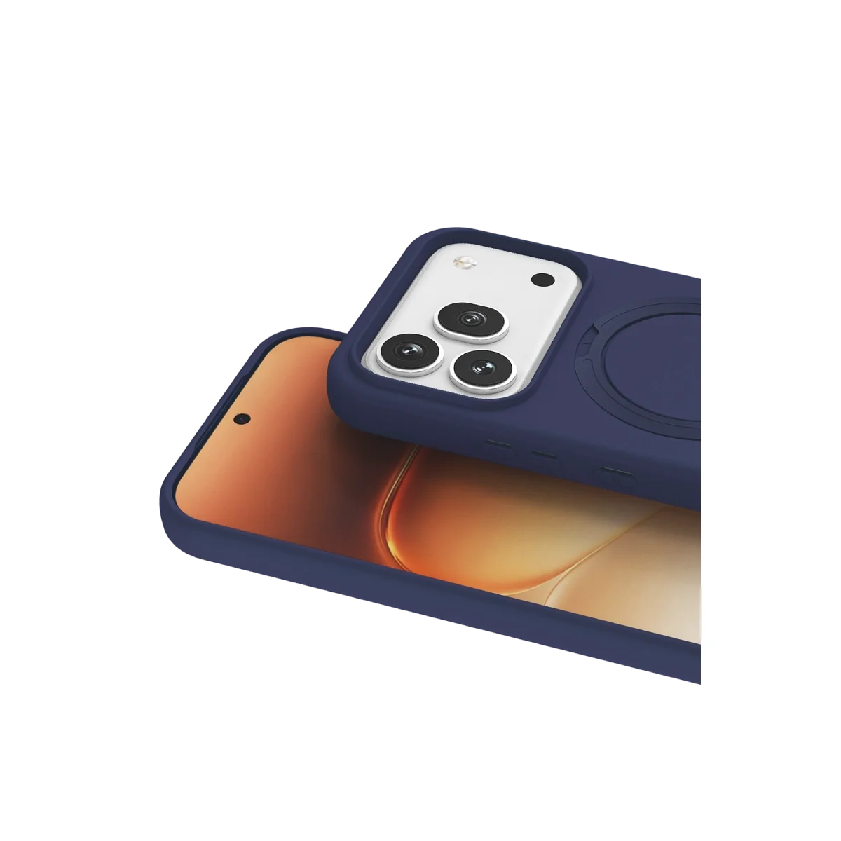 Huawei Honor 600 Regal Magsafe Standlı Kapak - Lacivert