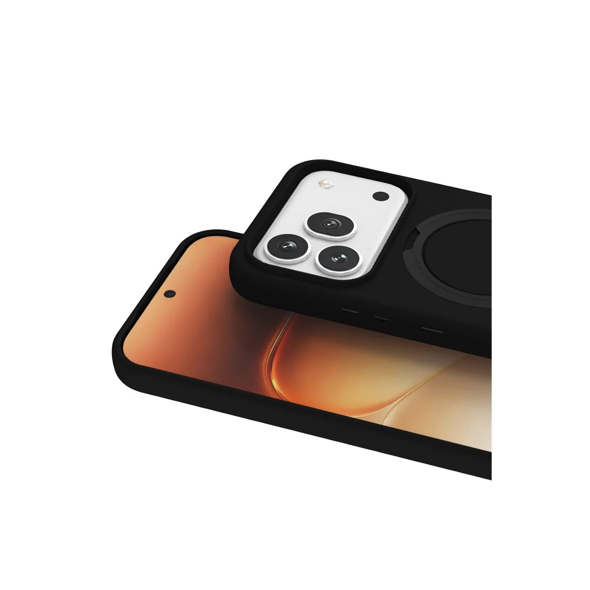 Huawei Honor 600 Regal Magsafe Standlı Kapak - Siyah