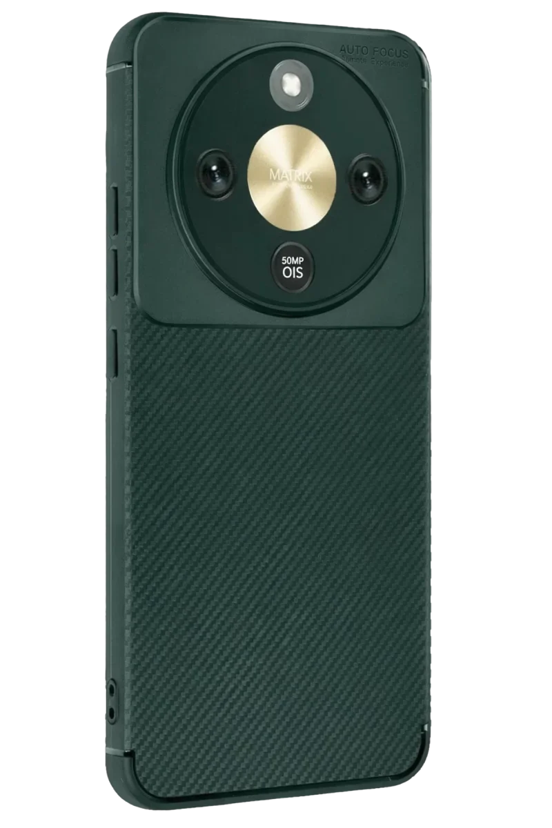 Huawei Honor Magic 8 Lite Auto Focus Karbon Kapak - Koyu Yeşil