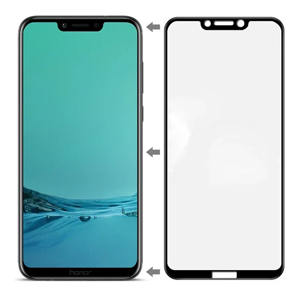 Huawei Honor Play Full Glue Tempered Cam Ekran Koruyucu - 5775 Tam Koruma
