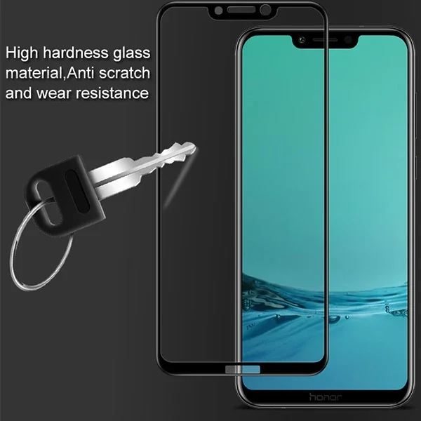 Huawei Honor Play Full Glue Tempered Cam Ekran Koruyucu - 5775 Tam Koruma