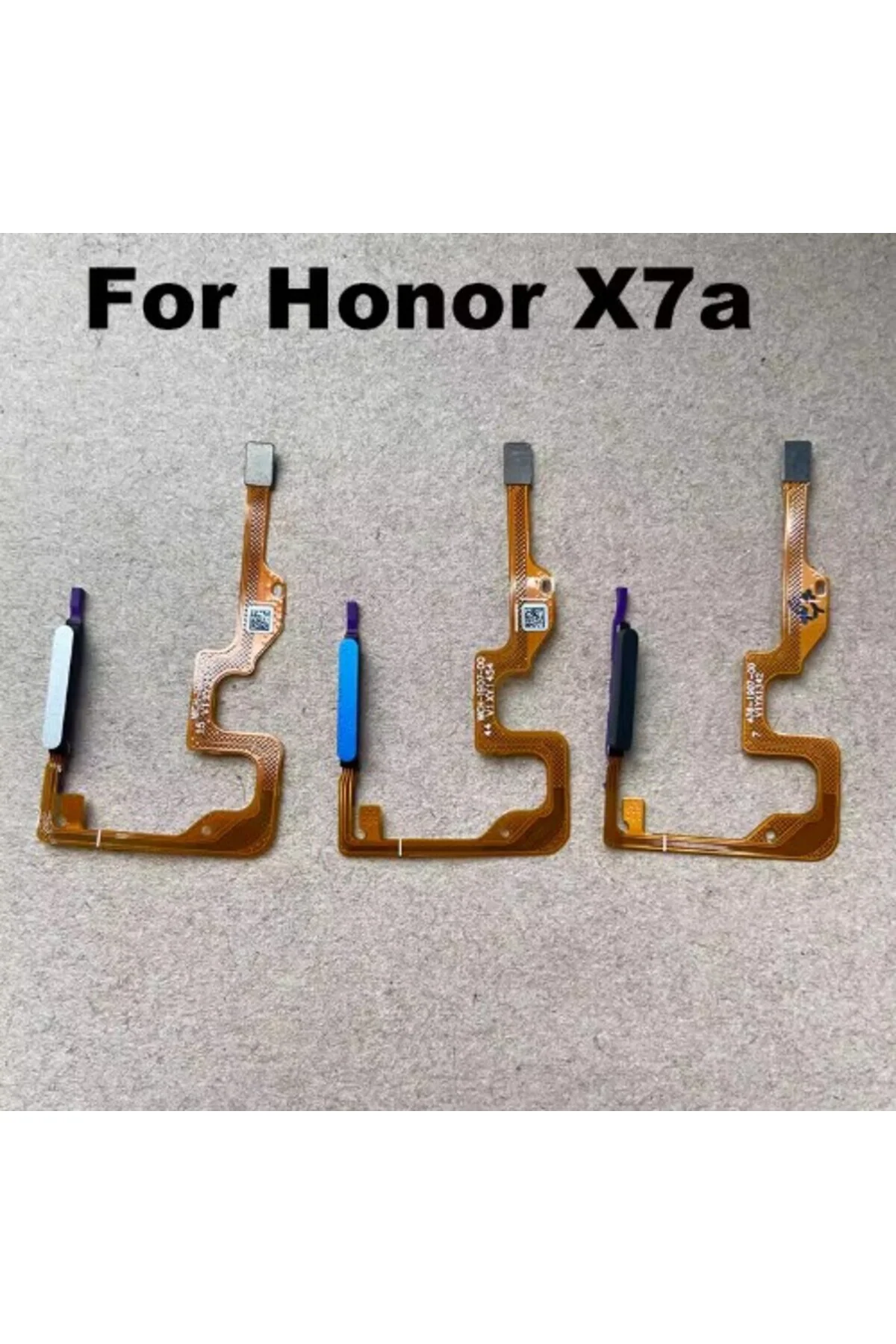 Huawei Honor X7a için parmak izi sensörü güç düğmesi Flex kablo dokunmatik kimlik sensörü Gri