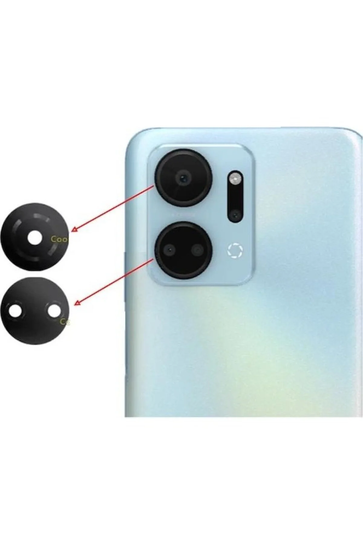 Huawei Honor X7A İle Uyumlu Kamera Camı