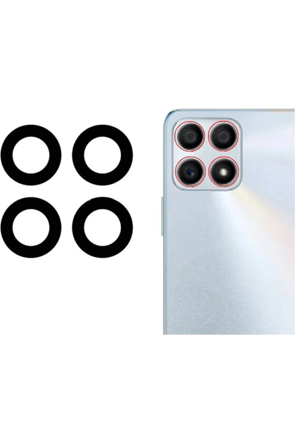 Huawei Honor X8 Ile Uyumlu Kamera Camı